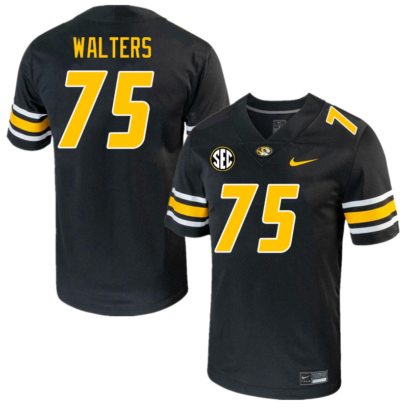 Men #75 Mitchell Walters Missouri Tigers College 2023 Football Stitched Jerseys Sale-Black